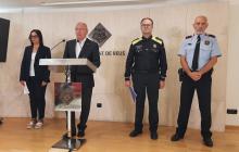 Roda de premsa sobre la detenció per la crema de contenidors