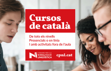 Cartell nous cursos català al setembre
