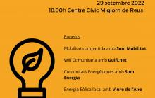 Jornada Alternatives d'autoabastiment energètic de la Comunalitat Reus Sud