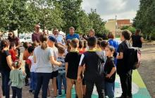 Inauguració dels jocs pintats al raval Sol i Vista