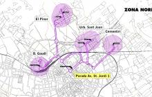 Àmbits de servei previstes del projecte Bus x tu