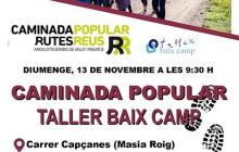 Cartell de la Caminada popular Taller Baix Camp