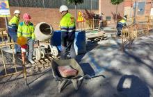 Obres de manteniment de voreres al carrer de l'Escorxador