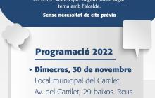 Cartell Converses amb l'alcalde Barri Carrilet