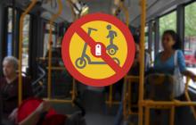 Imatge de la prohibició temporal del patinets elèctrics als busos de Reus Transport
