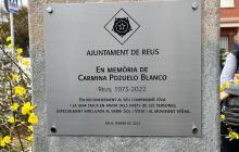 Descobriment de la placa dels Jardins de Carmina Pozuelo Blanco