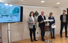 Roda de premsa de presentació del projecte executiu de la urbanització del carrer Ample, la plaça Pintor Fortuny i entorn