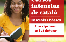 Cartell inscripció curs intensiu de català