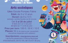 Casal educatiu i de lleure 2023 Arts escèniques cartell