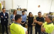 Visita de l'alcaldessa, Sandra Guaita, a les Brigades Municipals