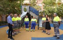 Roda de premsa de presentació del Pla intensiu de neteja i manteniment de les zones de jocs infantils