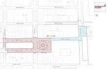 Plànols fases 1 i 2 de la reurbanització de la plaça del Víctor
