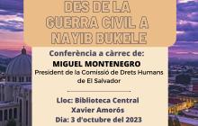 Cartell de la xerrada del director de la Comissió de Drets Humans d'El Salvador