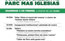 Cartell inauguració de la remodelació del Roserar de Joaquima Gallisà