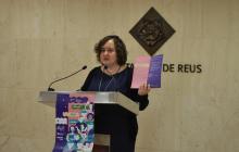 Imatge de la presentació de la programació del 8 de març a càrrec de Montserrat Flores