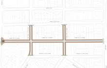 Plànol de la reforma del carrer de la Victòria