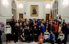 Foto de família acte inaugural Reus Ciutat Bàsquet Català 2019