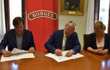 Signatura del conveni de col·laboració entre l'Ajuntament i l'empresa Borges