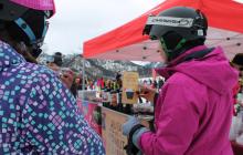 Imatge acció promocional Vermut de Reus a estació esquí Vall Nord Pal Andorra